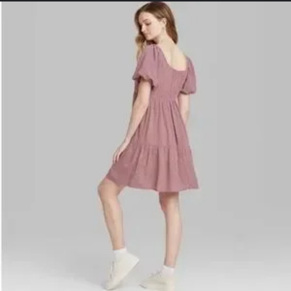 Mauve garden party/summer dress